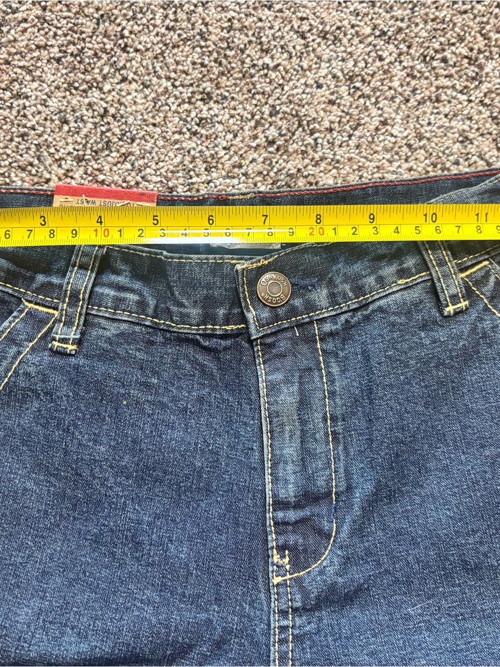 Oshkosh NWT Carpenter 90s Dark Wash Jeans Boys 12R Baggy Loose Fit - Picture 3 of 5